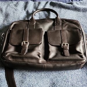 Bugatti pur leather briefcase